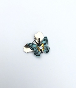 Broche Mariposa, Celeste