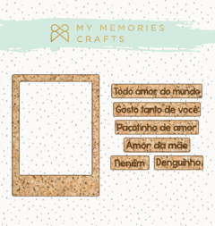 Moldura Polaroid e Frases em Cortiça - My Memories Crafts - Coleção Meu Tesouro - MMCMTE-13