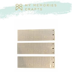 Mini Réguas Adesivadas Transparentes - My Memories Crafts - Coleção My Crafts - MMCMC2-13