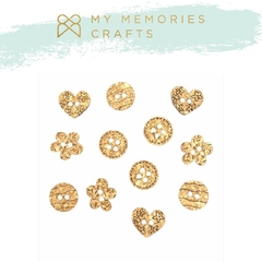 Botões em Cortiça Adesiva - My Memories Crafts - Coleção My Crafts - MMCMC2-15