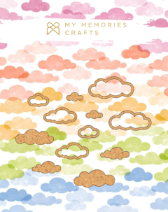 Coleção Minhas Cores - Kit de Nuvens de Cortiça - My Memories - MMCMCS-14