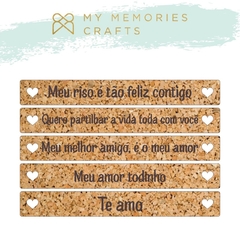 Tags em Cortiça Adesivada - My Memories Crafts - Coleção My Love - MMCMLV-13