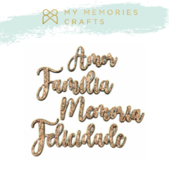 Palavras em Cortiça e Madeira - Coleção My Memories - MMCMM2-14