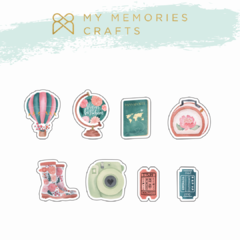 Acrílicos Adesivados - My Memories Crafts - Coleção My Travel - MMCMT2-11