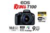Camera EOS Rebel T100 com Lente EF-S 18-55mm f/3.5-5.6 III