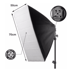 Kit Iluminação Estúdio GREIKA com Softbox 50x70 e Girafa, Voltagem 110v - loja online