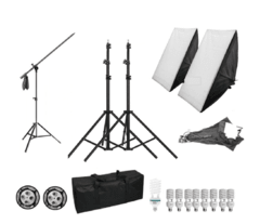 Kit Iluminação Estúdio GREIKA com Softbox 50x70 e Girafa, Voltagem 110v - comprar online