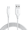 Cabo Anker Powerline Micro USB Android | 1,8 metros Branco