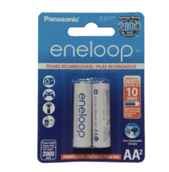 Pilha Eneloop White AA - Cartela com 2 un. - comprar online