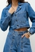 Jaqueta Jeans Cropped Blazer Essence Jeans Médio Alcance - comprar online