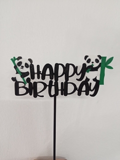 Topper torta Happy Birthday Panda - comprar online