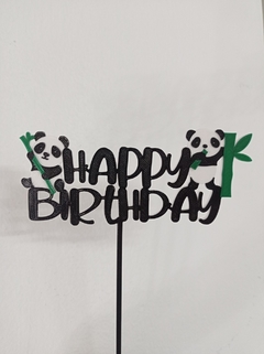 Topper torta Happy Birthday Panda