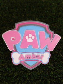 topper logo paw patrol mas nombre