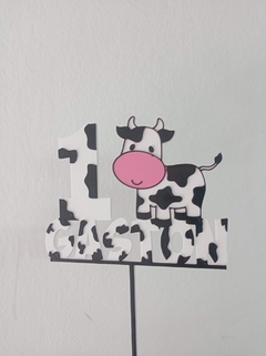 Topper Vaca + Nombre y Numero
