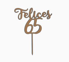 Topper torta Felices 65