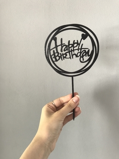 Topper torta Happy Birthday 2