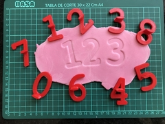 Set de Sellos de Numeros Pink 4.5cm