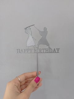 Topper Torta Happy Birthday Samurai en internet