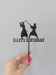 Topper Torta Happy Birthday Samurai - comprar online