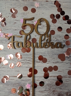 Topper Torta 50 y Fabulosa - comprar online