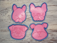 Set x4 Cortantes caras de Perros