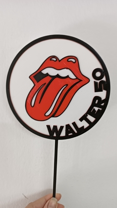 Topper Torta Rolling Stones Con Nombre - comprar online