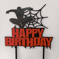 Topper Torta Happy Birthday Spiderman