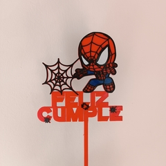 Topper Feliz Cumple Spiderman - comprar online