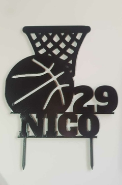 topper Basquet +nombre y numero