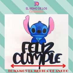 Topper Feliz Cumple Stich - comprar online