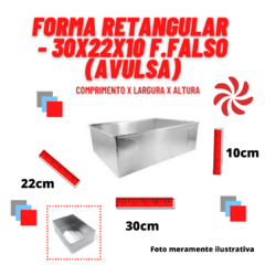 FORMA RETANGULAR F.FALSO 10CM - 30X22X10