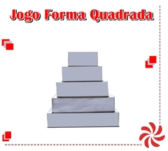 JOGO DE FORMA QUADRADA C/5 - 8CM DE ALTURA - 15x15 20x20 25x25 30x30 35x35