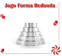 JOGO DE FORMA REDONDA C/5 PEÇAS - 3CM DE ALTURA - x15 x20 x25 x30 x35