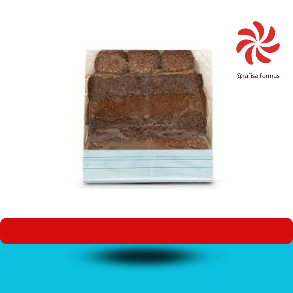 EMBALAGEM SLICE CAKE BOLO FATIA - BRASÃO AZUL LINHAS C/05