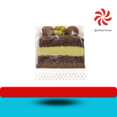 EMBALAGEM SLICE CAKE BOLO FATIA - BRANCO POA BOLINHA C/5UN