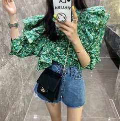 Blusa Plissada Floral