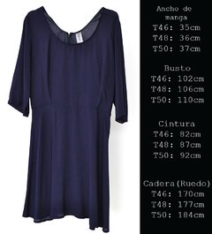 Vestido cuello redondo Cloé Azul - nadja