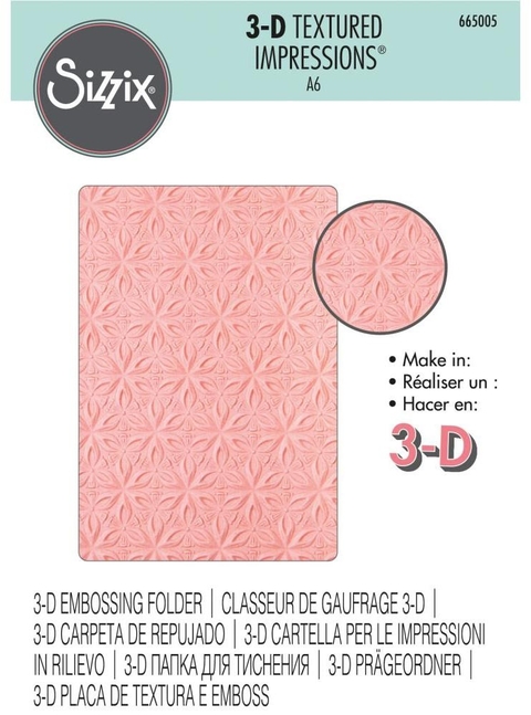 Sizzix Multi Level Textured Impressions Embossing Folder Fan Tiles by Jennifer Ogborn