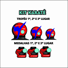 KIT 03 DE TROFÉUS E MEDALHAS KARATÊ