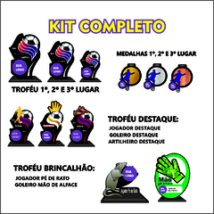 KIT 01 DE TROFÉUS E MEDALHAS FUTEBOL DE CAMPO