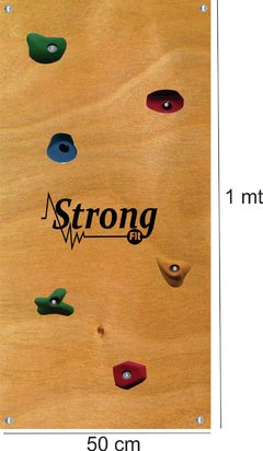 Parede De Escalada 100x50 Strongfit (06 agarras) Placa - Strongfit Equipamentos