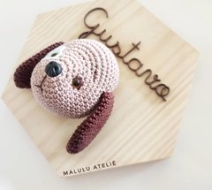 Enfeite de Porta de Maternidade Cachorrinho amigurumi - comprar online