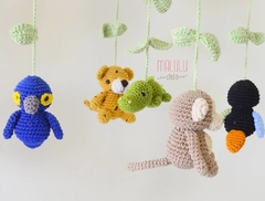 Móbile Bichinhos do Pantanal amigurumi na internet