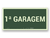 Placa 1ª Garagem Fotoluminescente S17-G1