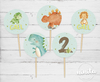 Toppers para Cupcakes Dino Baby