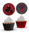 Wrappers + Toppers para Cupcakes Spiderman