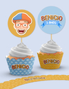 Wrappers + Toppers para Cupcakes Blippi