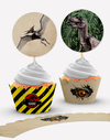 Wrappers + Toppers para Cupcakes Jurassic Park