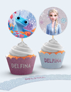 Wrappers + Toppers para Cupcakes Frozen 2
