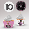 Wrappers + Toppers para Cupcakes Messi Inter